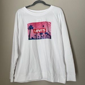 NWT Levi’s White Cotton Sunset Crewneck Sweatshirt size 1X